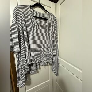 Striped Oversized Long Sleeve Top